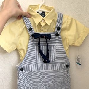Formal Overalls with Bow Tie - size 2T